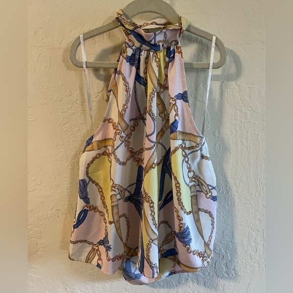 Tops - Versace-vibes Halter Top